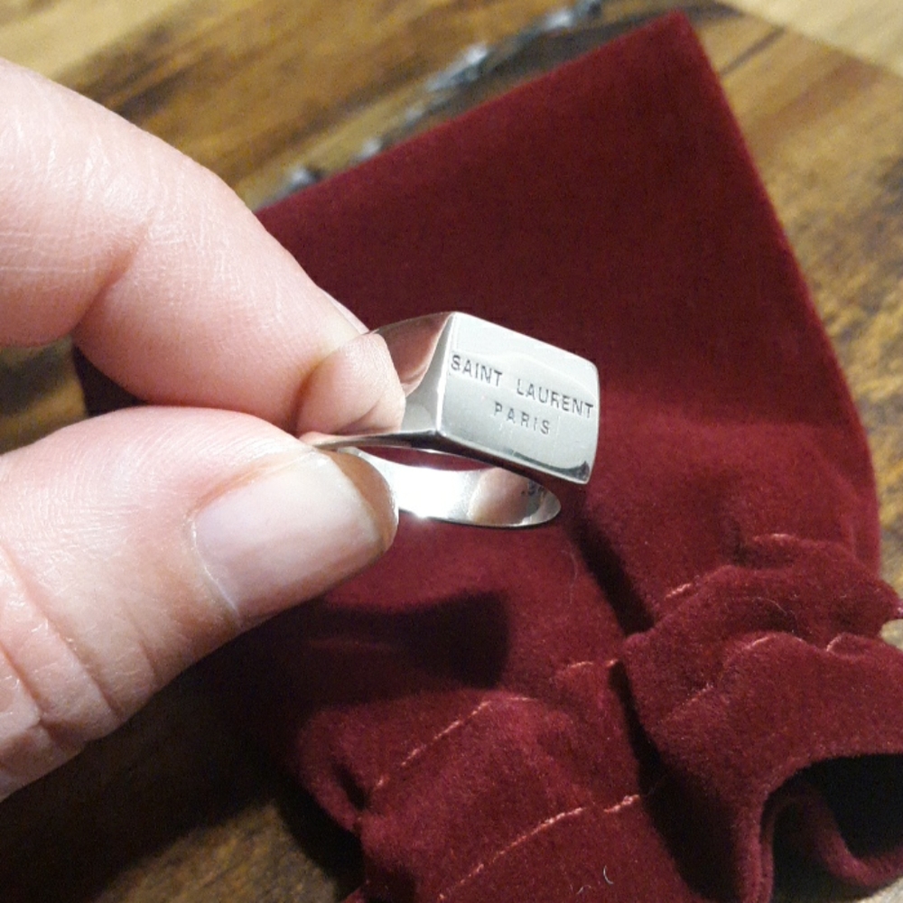SAINT LAURENT PARIS Sterling Silver Ring